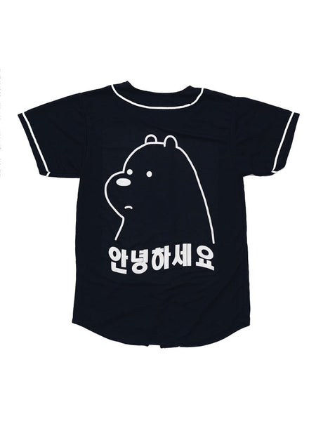 Ice Bear Baseball Jersey (Black)