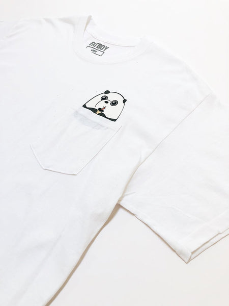 Panda Pocket Tee (White)