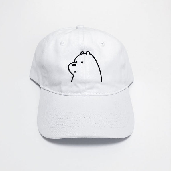 Ice Bear Dad Hat (White)