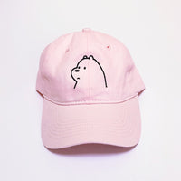 Ice Bear Dad Hat (Light Pink)