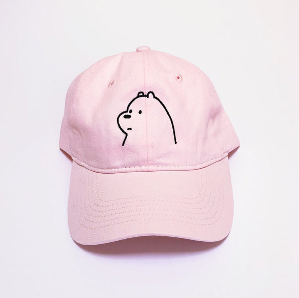 Ice Bear Dad Hat (Light Pink)