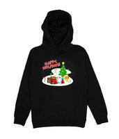 Holiday Bear Hooded Sweatshirt (Black)