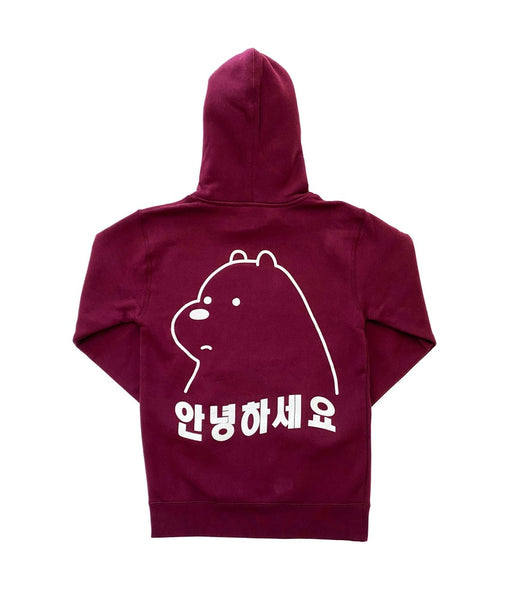 Ice Bear Hooded Sweatshirt (Maroon)